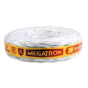 Cabo Torcido 300V 2x2,5mm Branco Peça Megatron