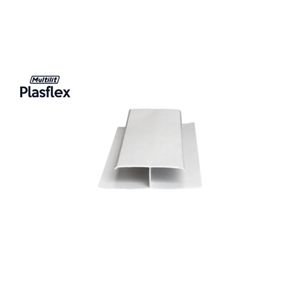 Perfil Emenda H Rígida 6m Branca Plasflex