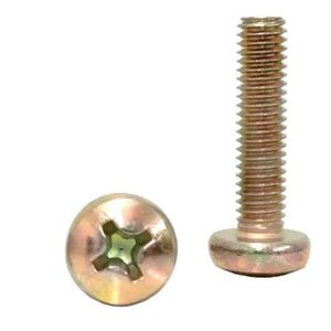 Parafuso Máquina M8x25mm Phillips Cabeça Panela Bicromatizado Jomarca