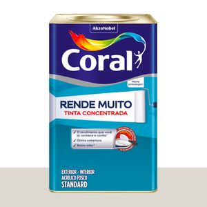 Tinta Acrílico Fosco Rende Muito Branco Gelo 16L Coral