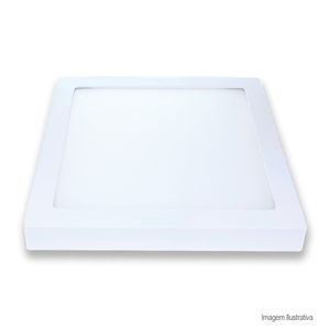 Painel Led Sobrepor Quadrado Branco 24W 4100K Bivolt Blumenau
