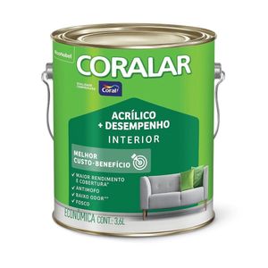 Coralar Acrílica Mais Pedra Preciosa 3,6L Coral
