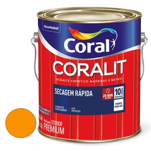 Secagem Rápida Coralit Brilhante Amarelo Trator 3,0L Coral