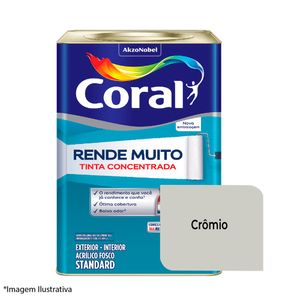 Tinta Acrílico Fosco Rende Muito Crômio 16L Coral
