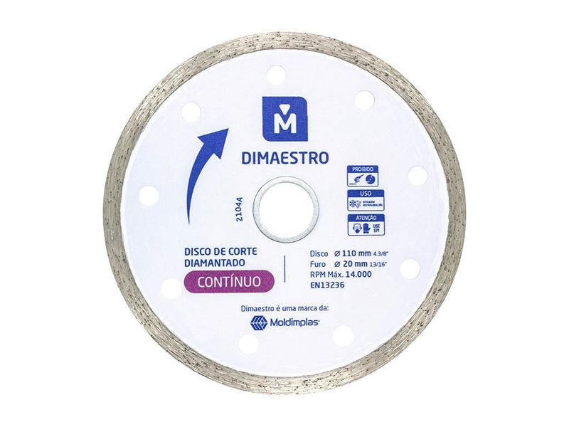 Disco-de-Corte-Diamantado-Continuo-110mm-Dimaestro-Moldimplas
