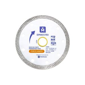 Disco de Corte Diamantado Turbo Porcelanato 110mm Dimaestro Moldimplas