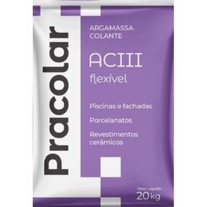 Argamassa Ac III Flex Cinza 20Kg Pracolar Votorantim