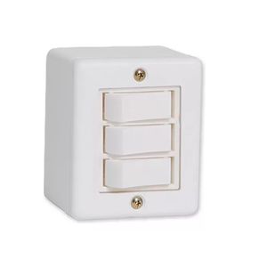 Conjunto 3 Interruptores Simples Sobrepor 6A 250V Ilumi