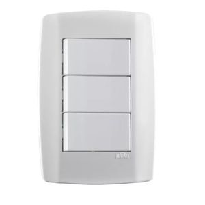 Conjunto 3 Interruptores Simples 10A 250V Ilumi Lev