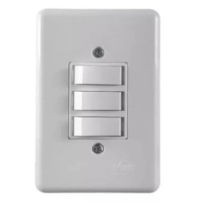 Conjunto 3 Interruptores Simples 6A 250V Stylus Ilumi