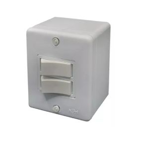 Conjunto 2 Interruptores Simples Sobrepor 6A 250V Ilumi