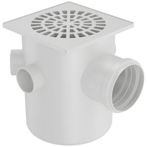 Caixa Sifonada Quadrada 150x185x75 Branca Fortlev