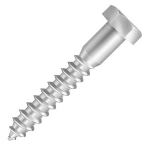 Parafuso Para Bucha 1/4x60mm Com 4 unidades Cabeça Sextavada Soberba Easy