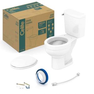 Kit Completo Acesso Bacia Acoplada e Assento Celite
