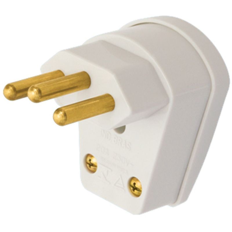 Plugue-Padrao-2P-T-20A-Cinza-Fame