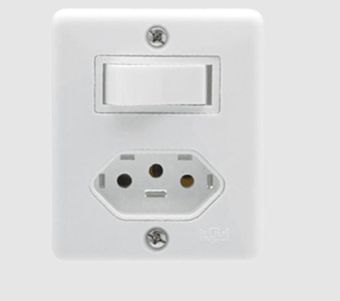 Conjunto-Interruptor-Simples-Sobrepor-6A---Tomada-2P-T-10A-250V-Ilumi