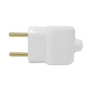 Plugue Macho Branco 2P 10A 250V Ilumi