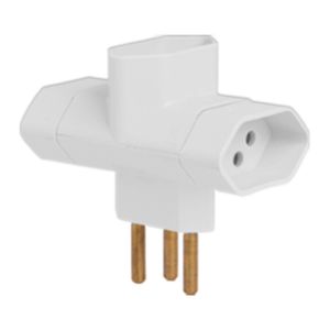 Pino Plug Tipo T Branco 2P+T 10A/250V Ilumi