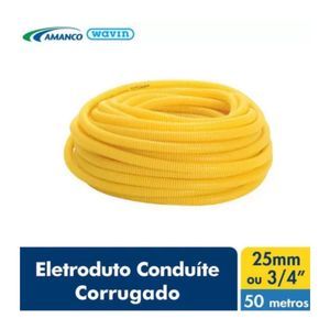 Eletroduto Corrugado DN25mm 1m Amanco