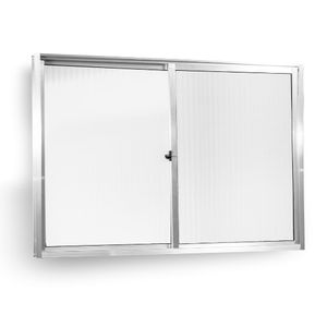 Janela Tropical Slim 2 Folhas 100Cmx100Cm Aluvid