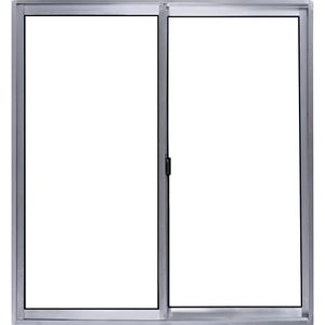 Janela Tropical Slim 2 Folhas 100CmX100Cm Vidro Liso Aluvid