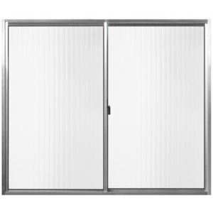 Janela Tropical Slim 2 Folhas 100CmX150Cm Vidro Canelado Aluvid