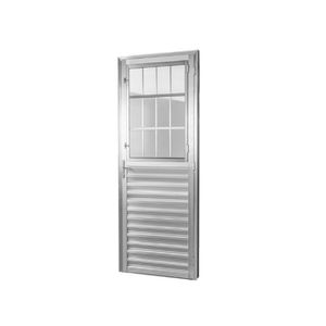 Porta Postigo 80Cmx210Cm Vidro Canelado Lado Esquerdo Aluvid