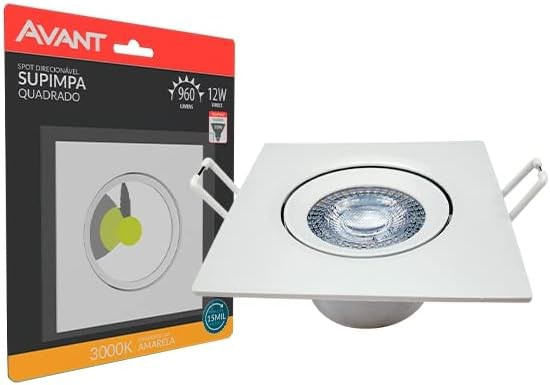 Spot-Led-Quadrado-12w-Authentic-Amarela-3000k-Avant