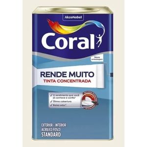 Tinta Acrílica Rende Muito Branco Neve 18 Litros Coral