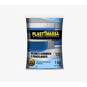 Rejunte Flex Cinza Platina 1Kg Plastimassa