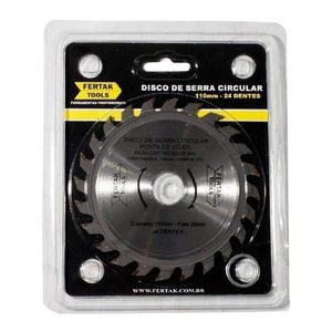 Disco de Serra Para Madeira 110mmX20mmX24D Fertak
