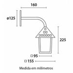 Arandela-Colonial-Quadrada-Vidro-Liso-Blumenau