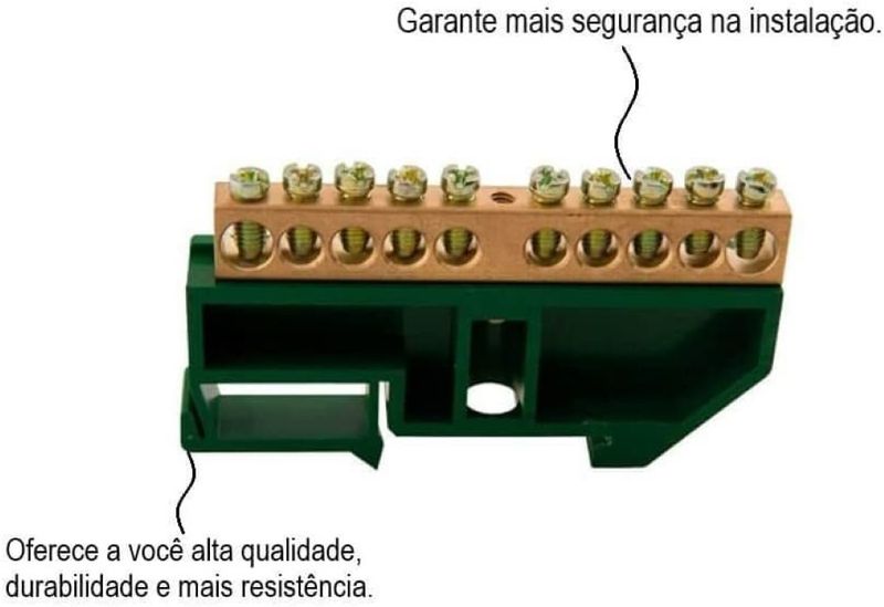 Barramento-Terra-Din-10-Ligacoes-Tramontina-Com-Suporte-Verde-Tramontina