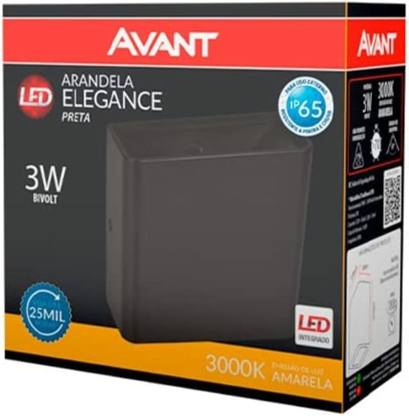 Arandela-LED-Elegance-Rischi-Preta-6w-3000k-Ip65-Bivolt-Avant