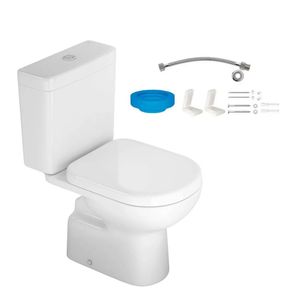 Kit Completo Bacia Branco Com Caixa Acoplada Vogue Deca