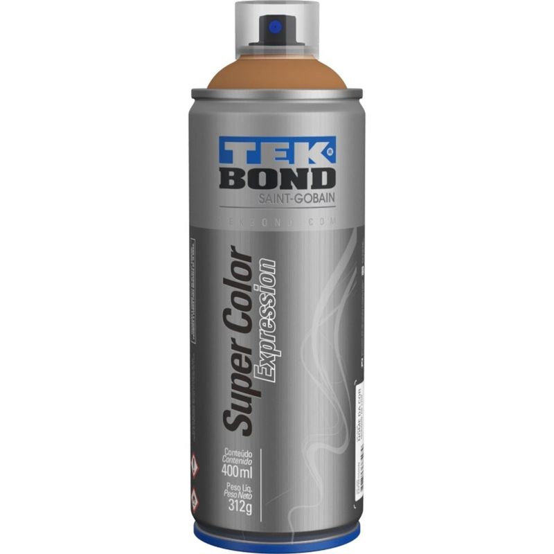 Tinta-Spray-Super-Color-Mocha-Fosco-Expression-400ml-312g-Tek-Bond