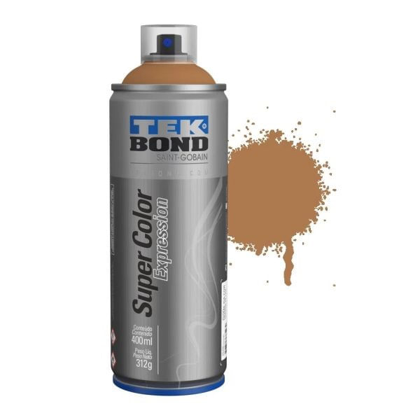 Tinta-Spray-Super-Color-Mocha-Fosco-Expression-400ml-312g-Tek-Bond