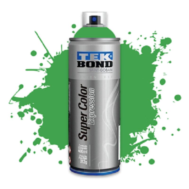 Tinta-Spray-Verde-Camaleao-Fosco-Expression-400ml-312g-Tek-Bond