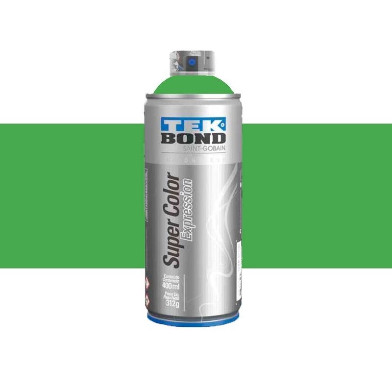 Tinta-Spray-Verde-Camaleao-Fosco-Expression-400ml-312g-Tek-Bond