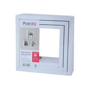 Nicho Branco 3 Peças Pratk