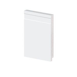 Rodapé Poliestireno 15cm Frisado Branco 51015 Arquitech