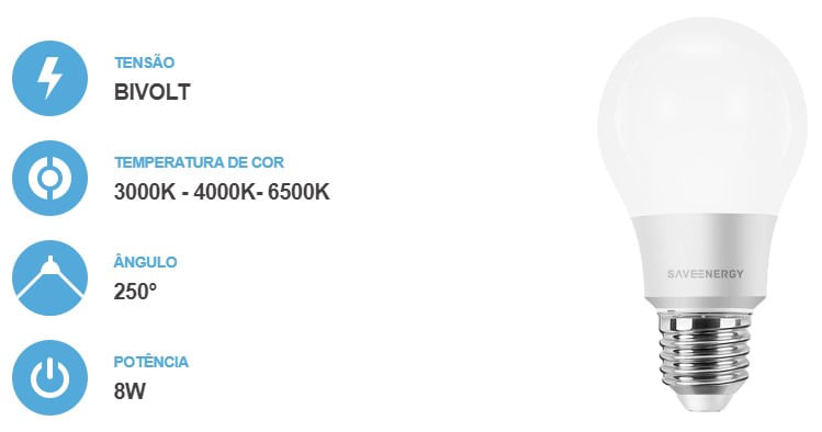 Lampada-Led-Bulbo-8W-A60-3000K-Bivolt-E27-Saveenergy