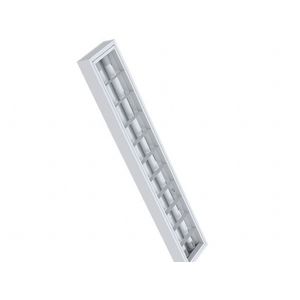 Calha Atela Sob/Emb Perfil T Ret 2XT8 120cm Aletada Branca Taschibra