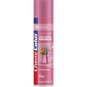 Tinta Spray Uso Geral 400ml Rosa Chemicolor