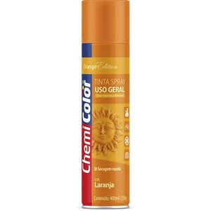 Tinta Spray Uso Geral 400ml Laranja Chemicolor