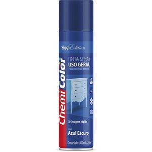 Tinta Spray Uso Geral 400ml Azul Escuro Chemicolor