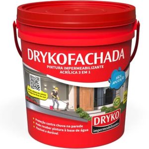 Impermeabilizante Liquido Para Fachada Galão 18 kg Dryko