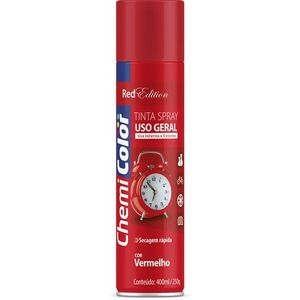 Tinta Spray Uso Geral 400ml Vermelho Chemicolor