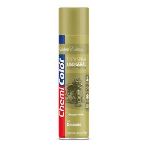 Tinta Spray Uso Geral 400ml Dourado Chemicolor
