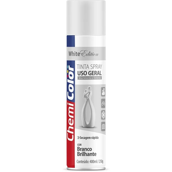 Tinta-Spray-Uso-Geral-400ml-Branco-Brilhante-Chemicolor